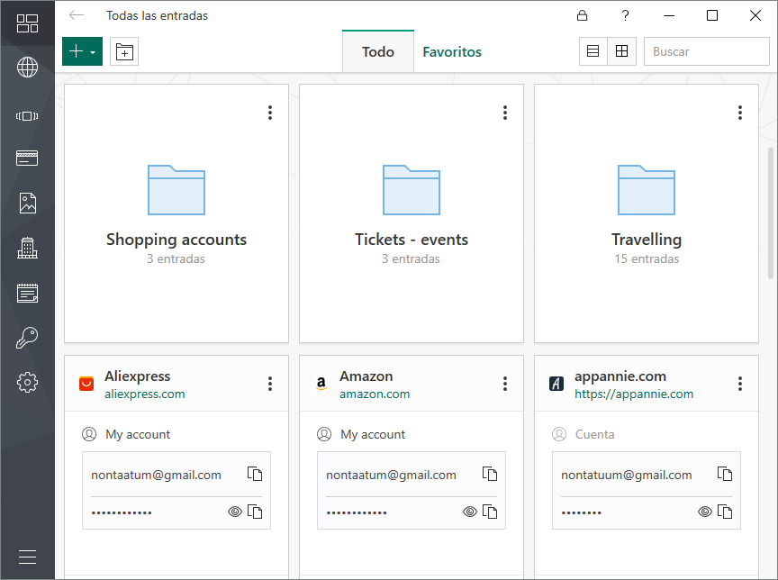 Pantallazos Todos tus datos en un lugar	