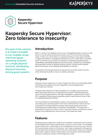 Kaspersky Secure Hypervisor: Tolerancia cero ante la inseguridad