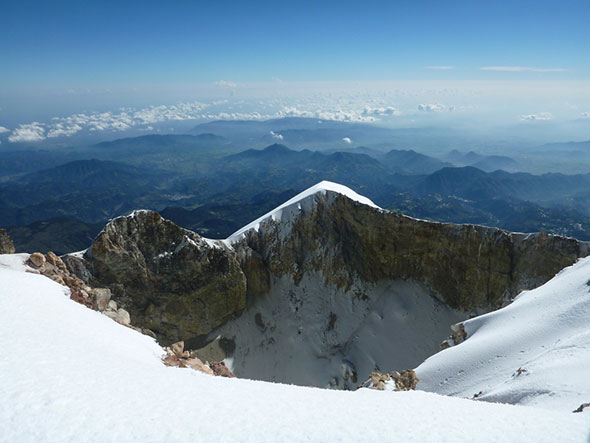 Olga Rumyantseva on the mountain top