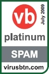 VB Spam Award - July 2009