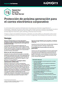 Kaspersky Security for Mail Server- Ficha técnica
